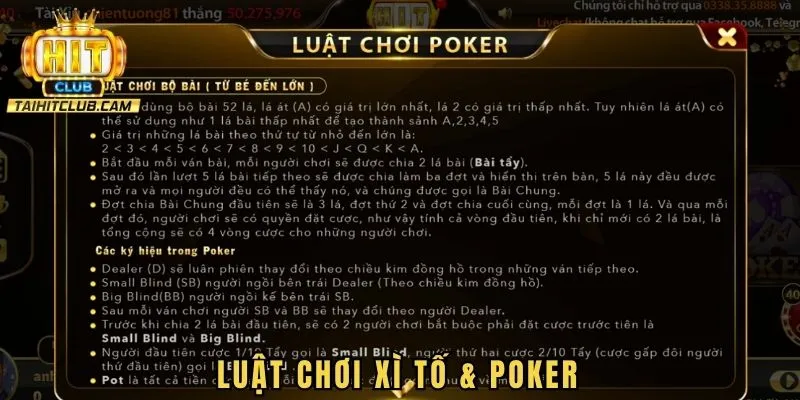 Luật chơi xì tố & poker cơ bản cho người mới nhập môn